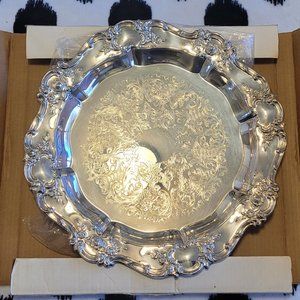 Towle Vintage Round Master Round Tray Silver Plate in Original Box